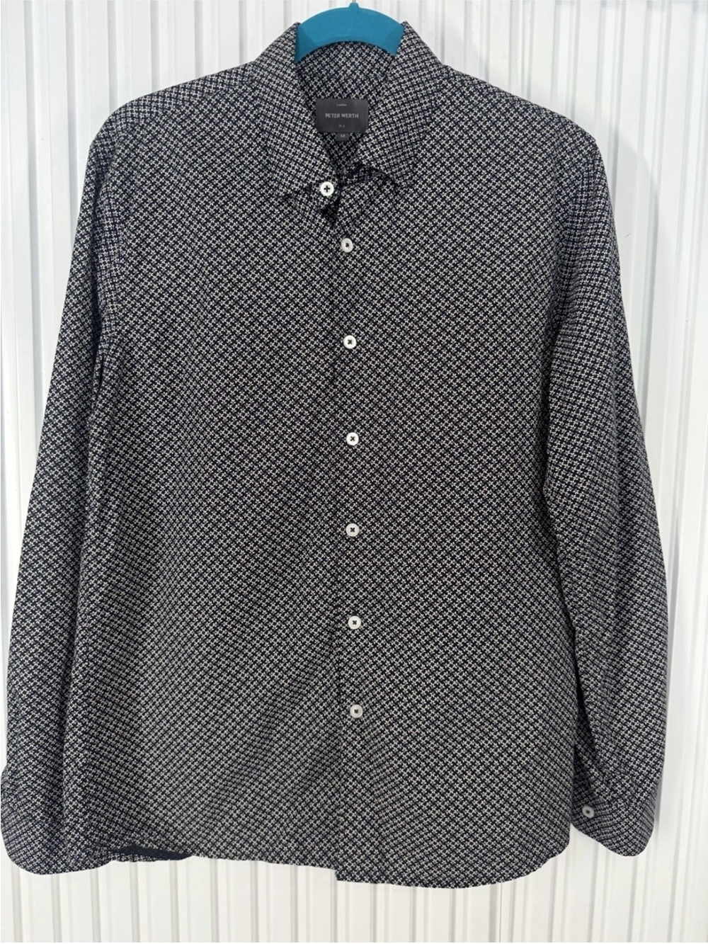 Peter Werth London Button Up Shirt 100% Cotton Size Medium Men’s